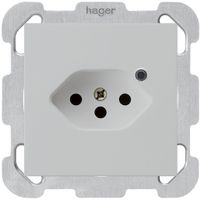 Presa INC Hager kallysto 1×T13 illuminato B grigio chiaro