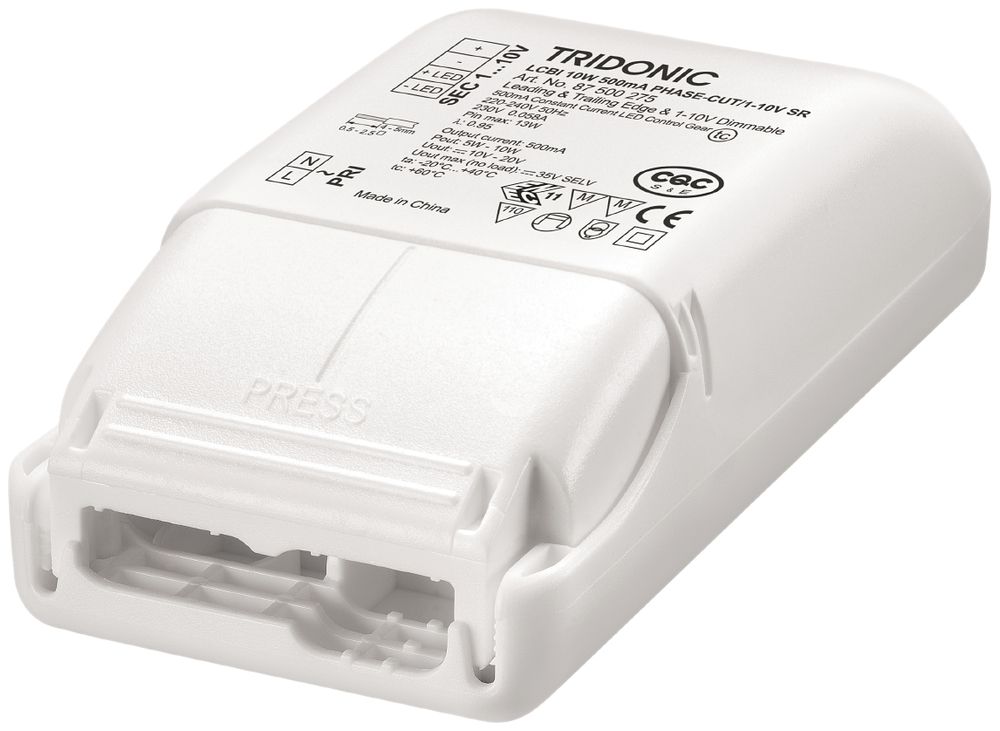 Alimentazione LED Tridonic LCBI 10W 14…28V 350mA 1-10V REG 101.5×51×29.5mm