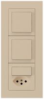 UP-Kombination kallysto.pro Gr.I-I-I vertikal 2×Schalter S3+S3/Typ 13 beige