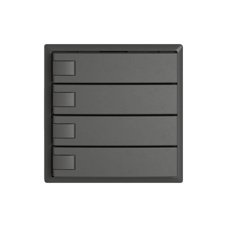 Pulsante KNX RGB EDIZIO.liv SNAPFIX® sensore temp.s.LED 4× com.1T grs