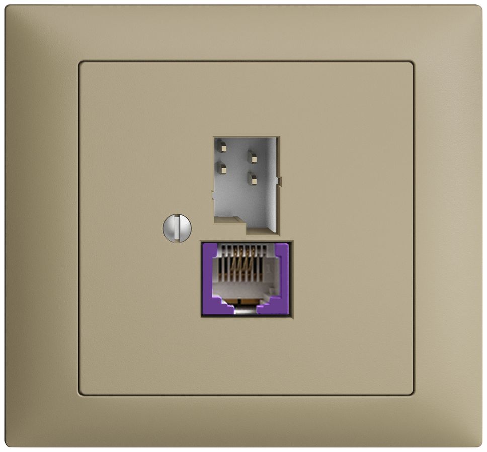 EB-Dose T+T 6P/1×R45 DSL-Breitband EDIZIOdue sand