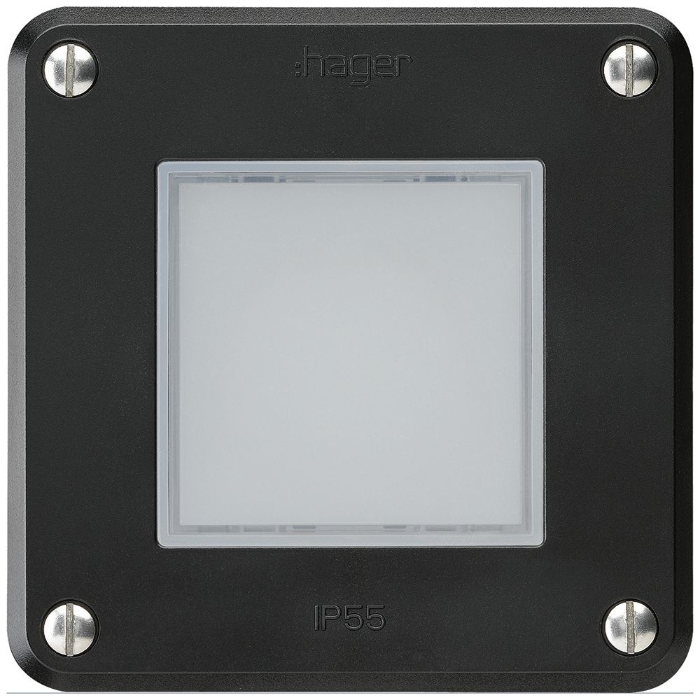 UP-LED-Leuchte robusto A IP55 schwarz LED blau