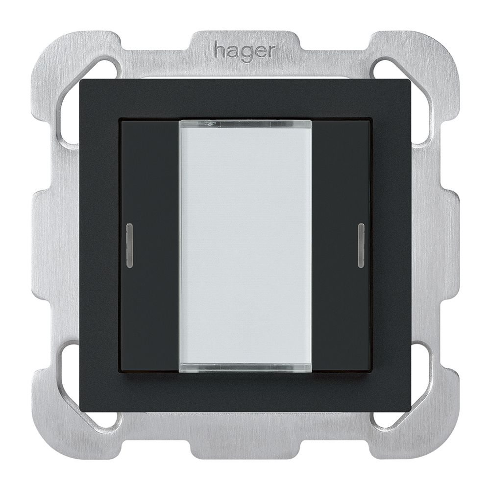 Poussoir ENC kallysto B KNX 2× LED RGB s/e-link noir