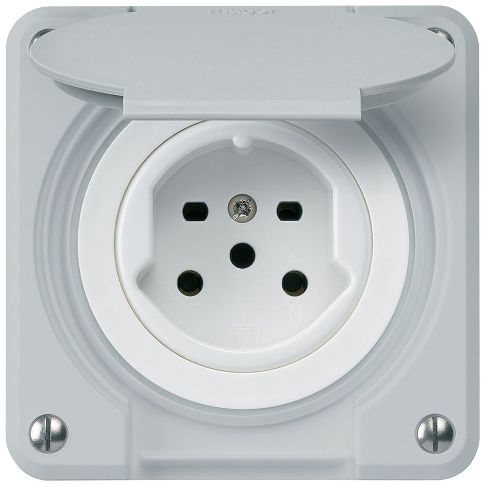 Presa INC robusto tipo 15 grigio per combinazione