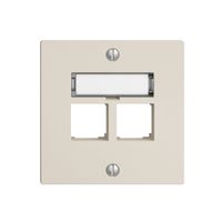 Kit di montaggio S-One EDIZIOdue F per 2×RJ45 diritto, crema