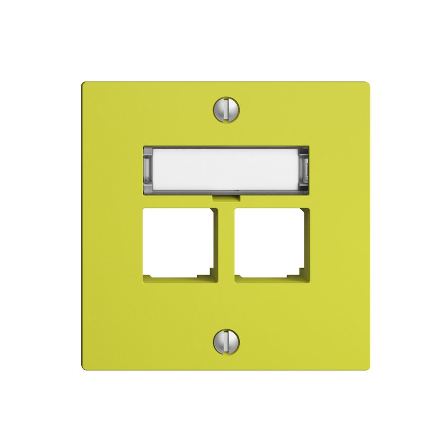 Kit di montaggio S-One EDIZIOdue F per 2×RJ45 diritto, lemon