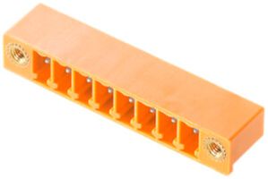 Connettore maschio WM SC brida THT 3.81mm 3L 270° 3.2mm stagnato arancione