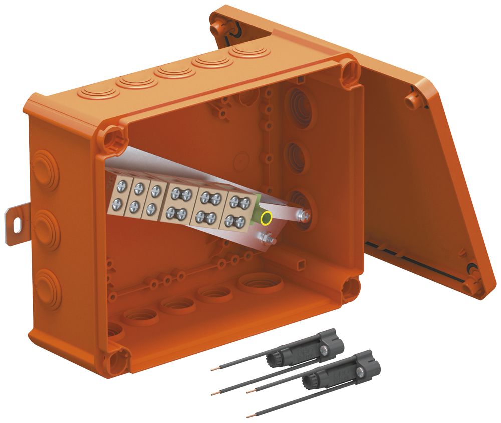 Boîte de dérivation Bettermann E30-E90 2 porte fusibles 240×190×95mm 16mm² or