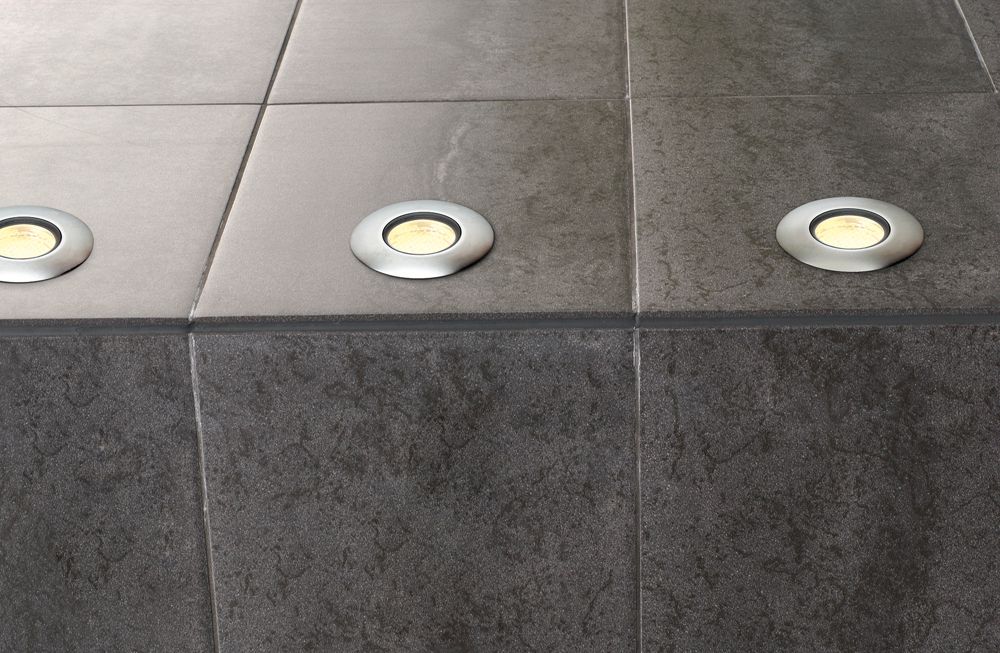 EB-LED-Bodenleuchte TRAIL-LIGHT, 12VAC 0.3W 3000K satiniert IP65 Edelstahl