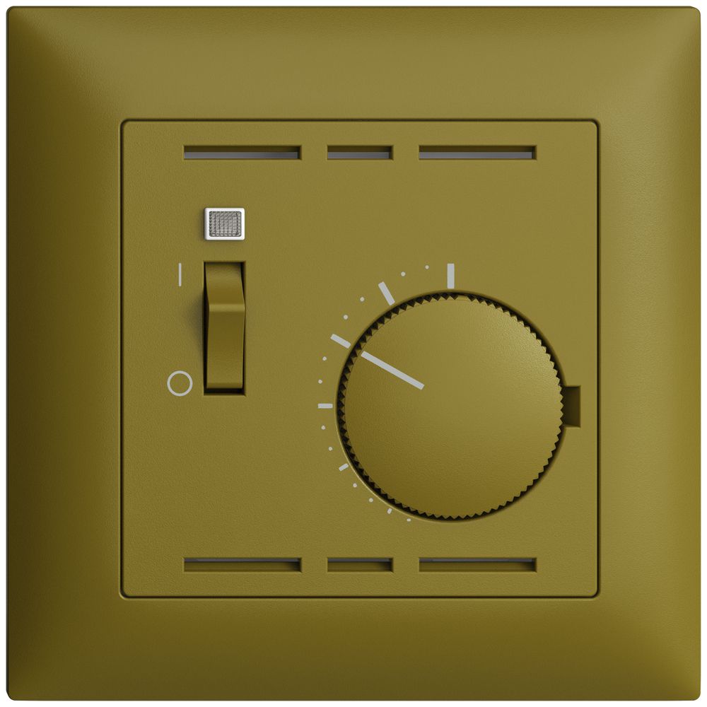 Thermostat d'ambiance ENC EDIZIOdue olive, avec interrupteur