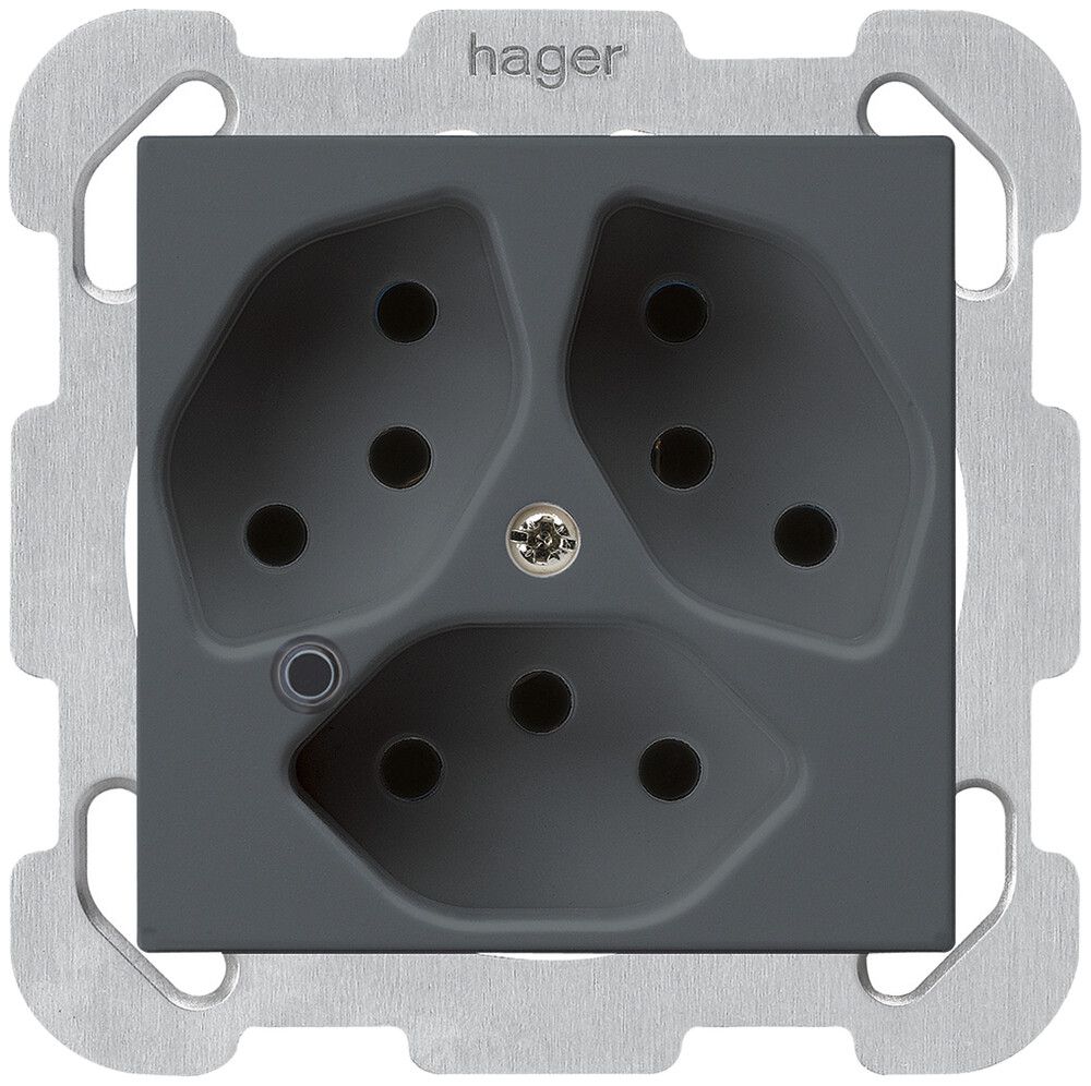 Presa INC Hager kallysto 3×T13 illuminato B antracite