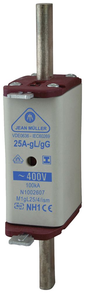 NH-Patrone DIN-1 400V/80A gL/gG Griff isoliert
