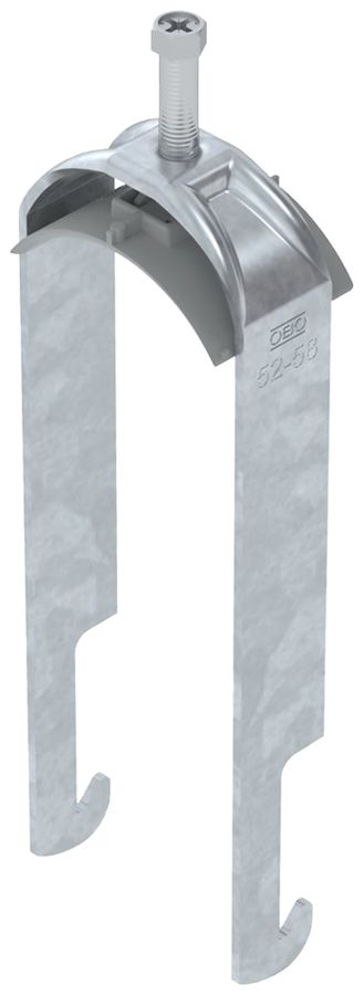 Fixation rapide BET 2056 pied à W mat.synthétique 52…58mm 2×câble acier Zn-ch-im