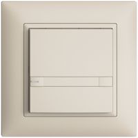UP-Taster KNX 1-fach EDIZIOdue colore crema RGB mit LED mit Papiereinlage