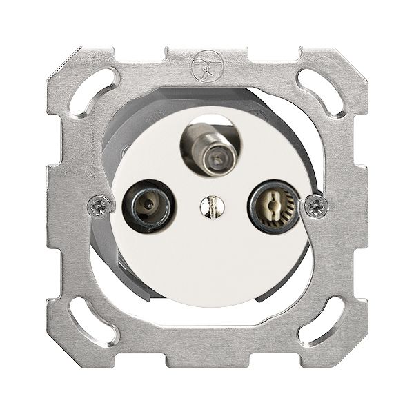 UP-Stichdose SAT/TV DB52 weiss Standard mit IEC/F-Anschluss