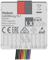EB-Eingangsmodul Theben LUXORliving T8.1 8-Kanal 5VUC 38×37.3×12.4mm