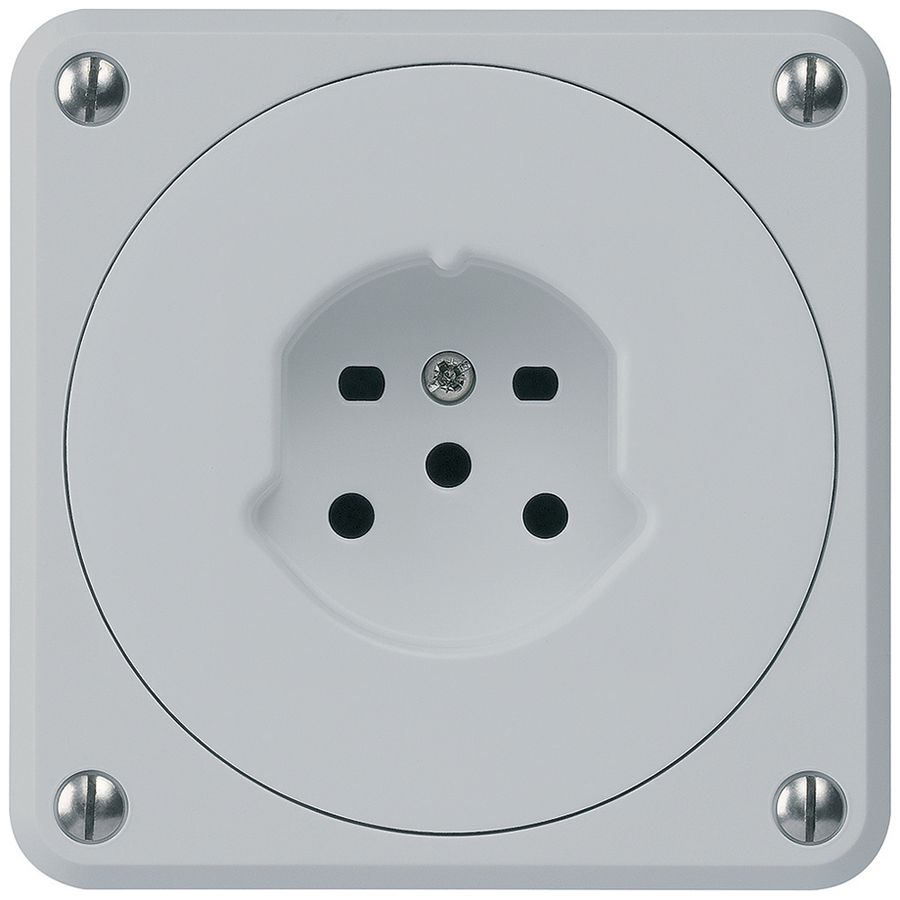 Presa INC robusto tipo 15 grigio senza copercchio per combinazione