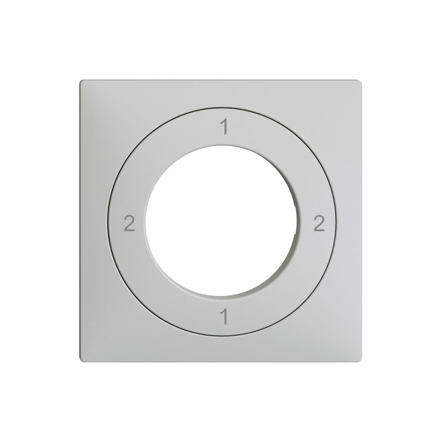 Frontset EDIZIOdue 2-1-2-1 hellgrau 60×60mm für Schlüsselschalter