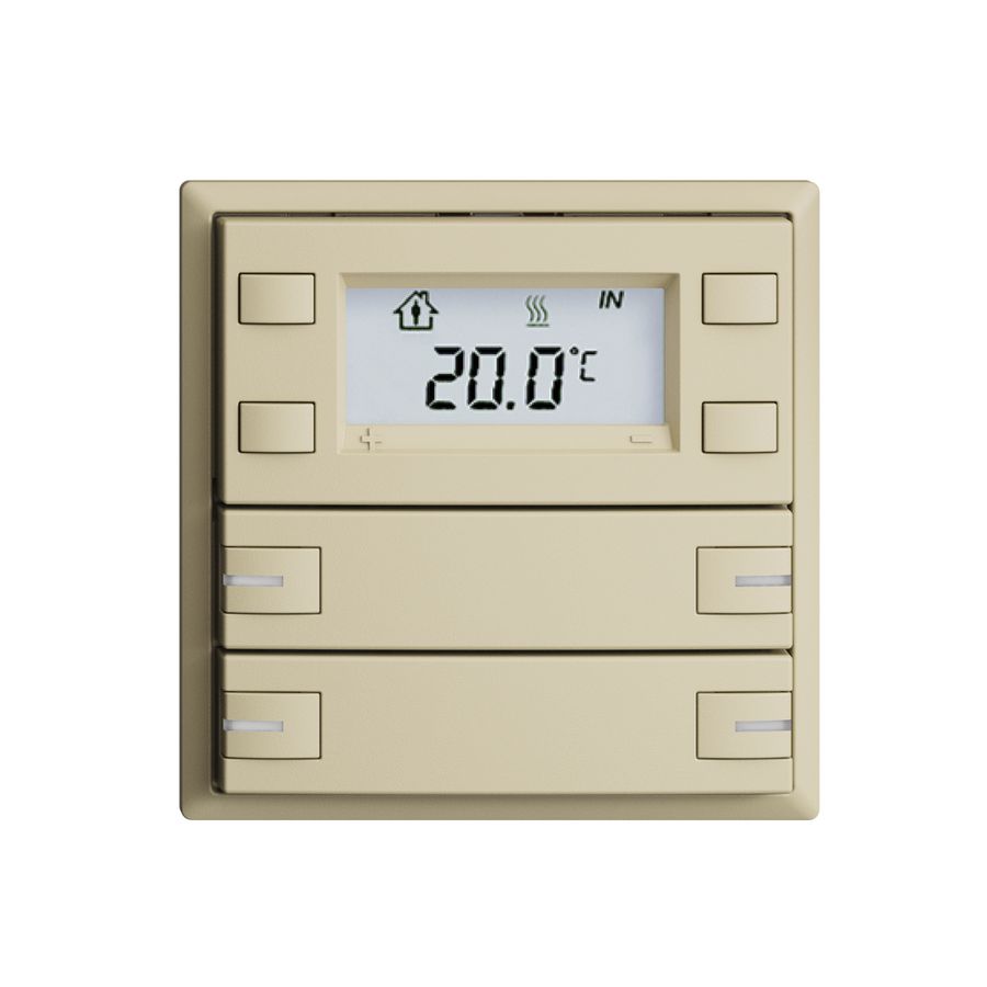 Poussoir RTH ENC KNX 4× EDIZIOdue F vanille, avec LED RGB