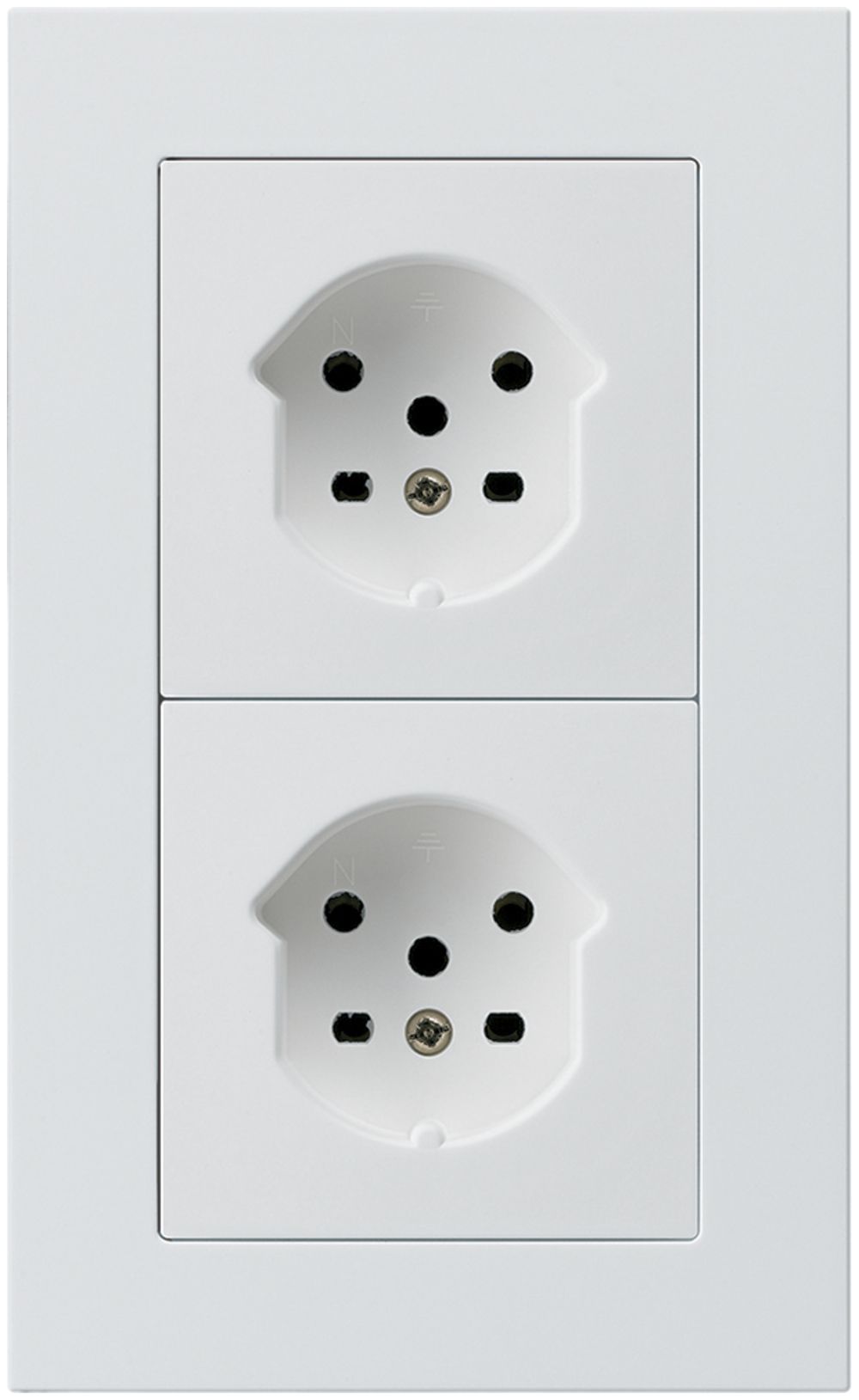 UP-Kombi 2×1 HA kallysto.pro 2×Typ 15 mit Steckklemmen weiss