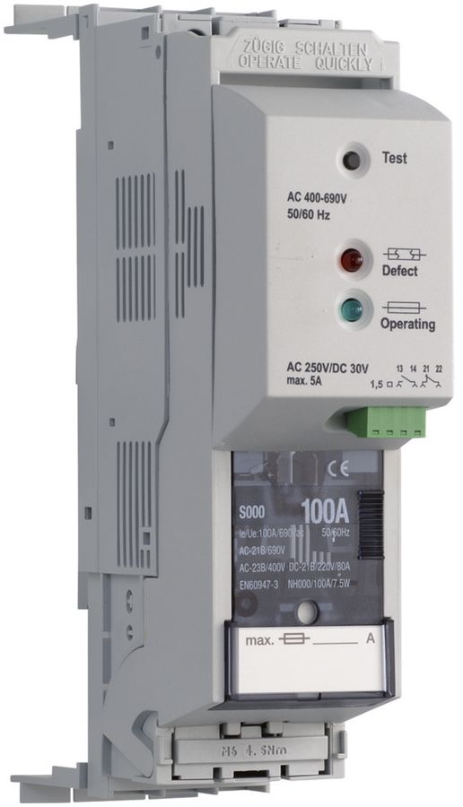 Coupe-circuit HPC weber.silas DIN000 690VAC 100A pr.ENC 32/70mm ht cont.fusible