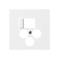 Placca frontale 3×coas+1×RJ45 kallysto multimedia R&M bianco