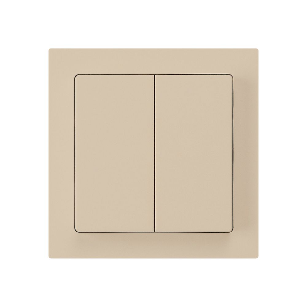 Kit frontale kallysto 60×60 beige per interruttore/tasto con bottone doppio