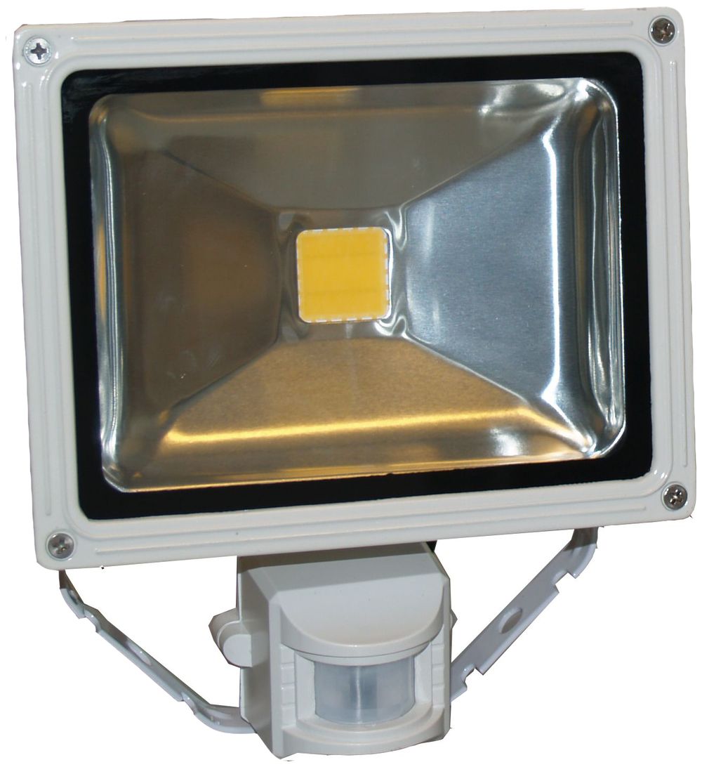 Proiettore LED 30W grigio con rilevatore di movimento