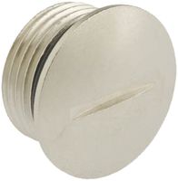 Verschlussschraube AGRO Messing M20 mit Rand und Dichtung, Gewinde lang