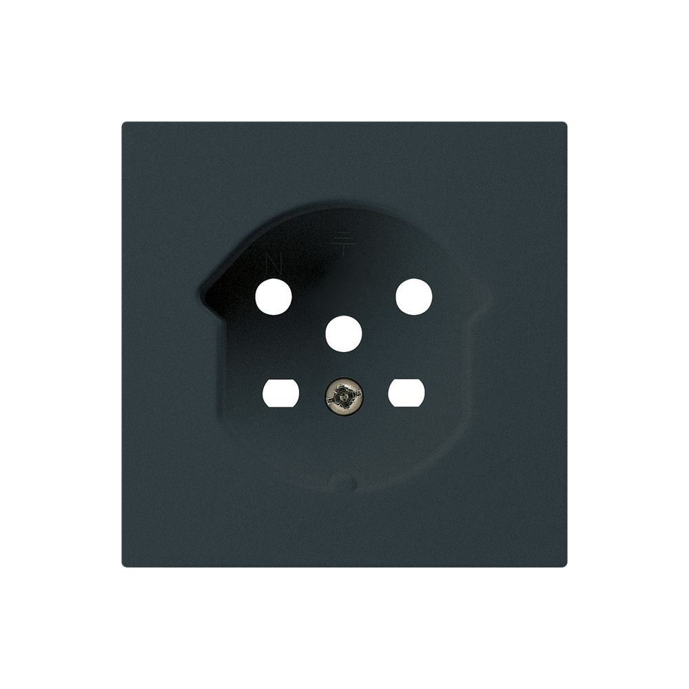 Frontset HA kallysto für Steckdose Typ 15 mit Steckklemmen schwarz