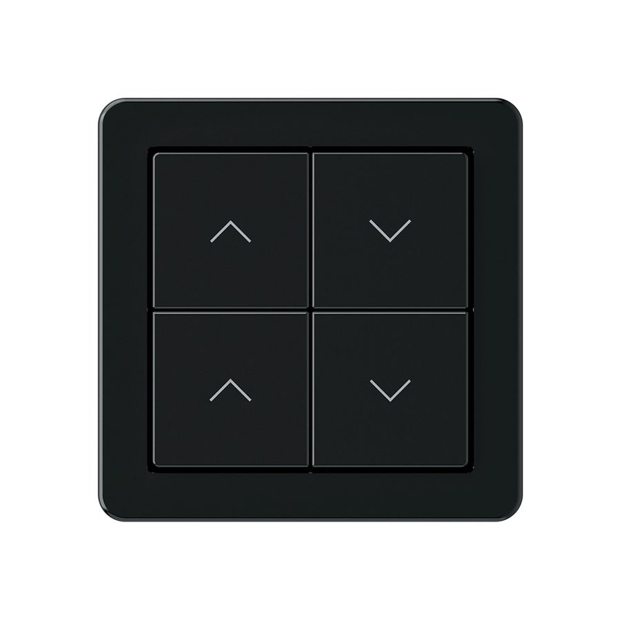 KNX-Storentaster Hager BA basico A 4-fach 58×58mm schwarz