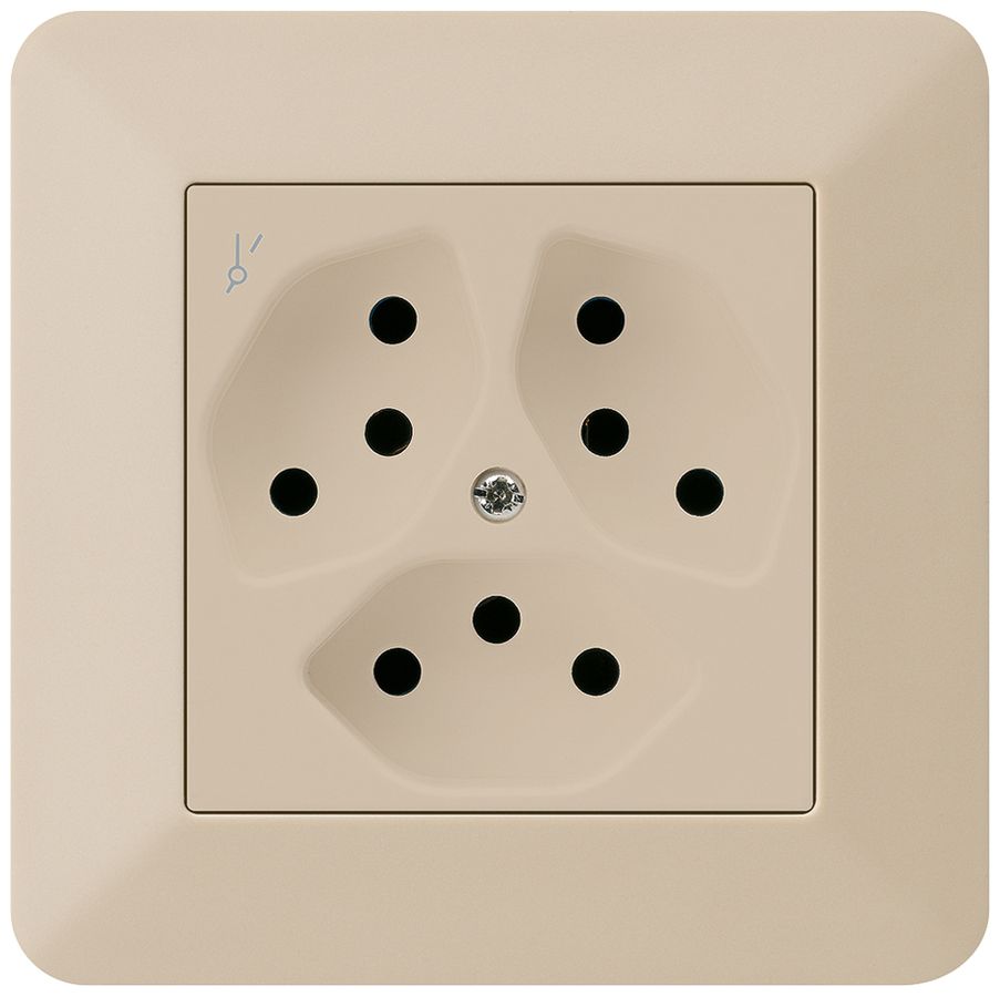 UP-Steckdose kallysto.trend 3×T13/1S beige