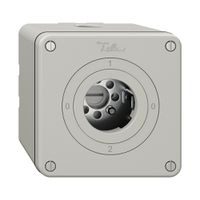 NAPU-Drehschalter NEVO, 2/1 L, ohne Zylinder, KS, 0-1-0-2, lichtgrau