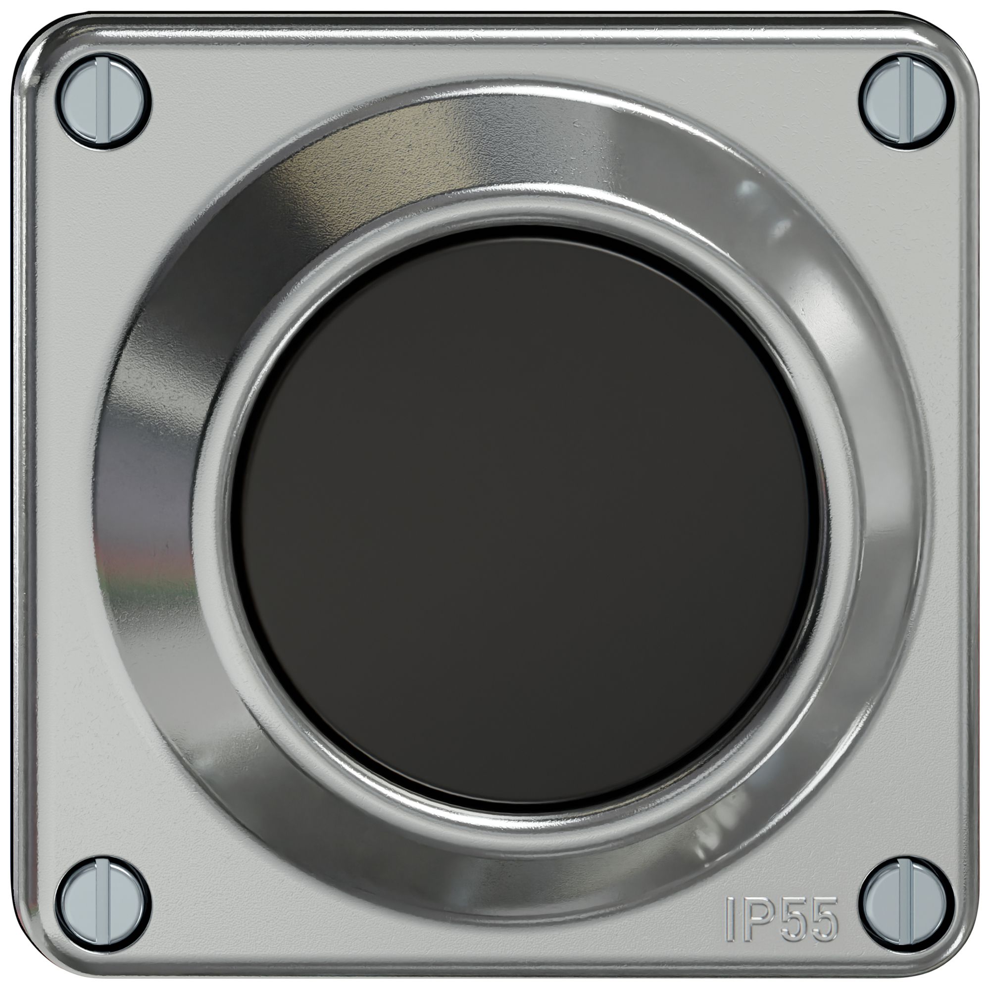 Interrupteur à poussoir ELEMENT SNAPFIX® sch6/1L 16A 250V alu