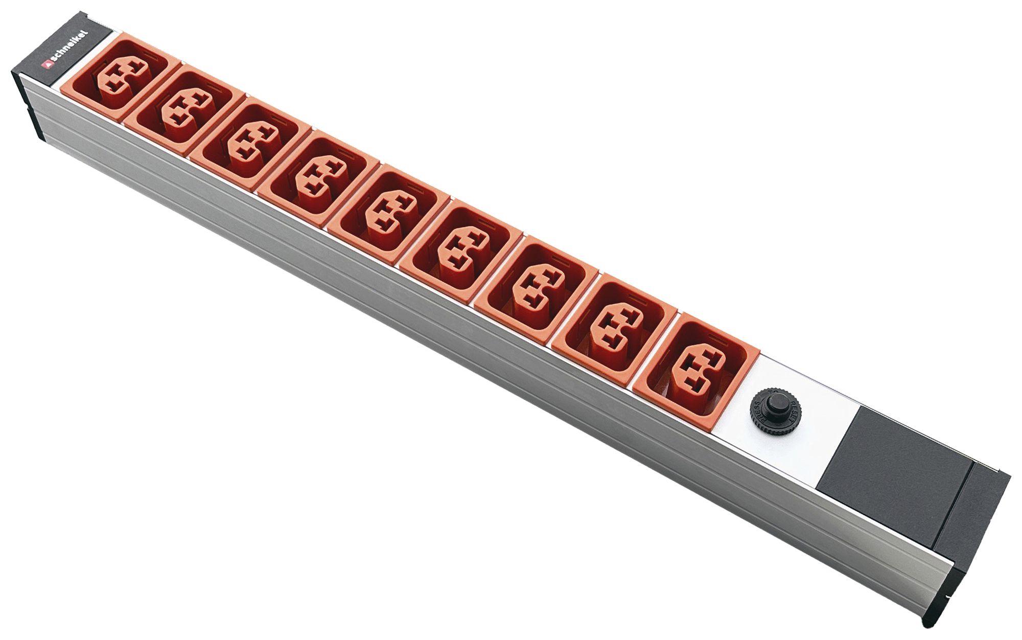 Prise multiple 19" PDU-Line 9×IEXC13/C19 F=10A 3m C14 1UH orange