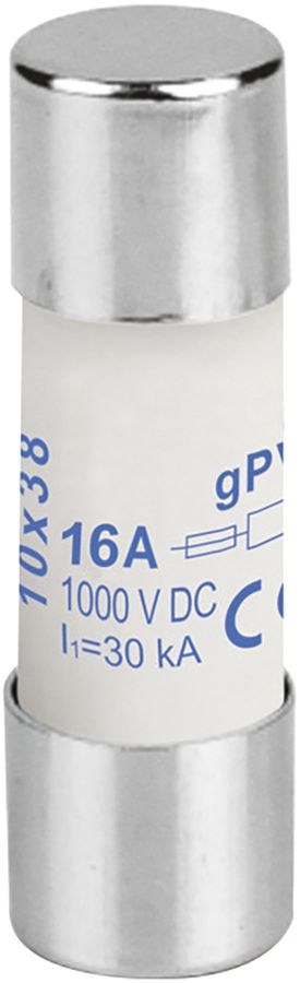 PV-Apparatesicherung Weidmüller, 16A gPV 1000VDC, Keramik, 10×38mm