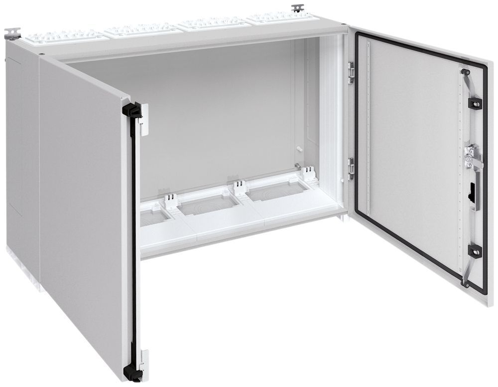 Wandschrank Hager univers mit Volltür SK I IP55 650×1050×275mm RAL 7035