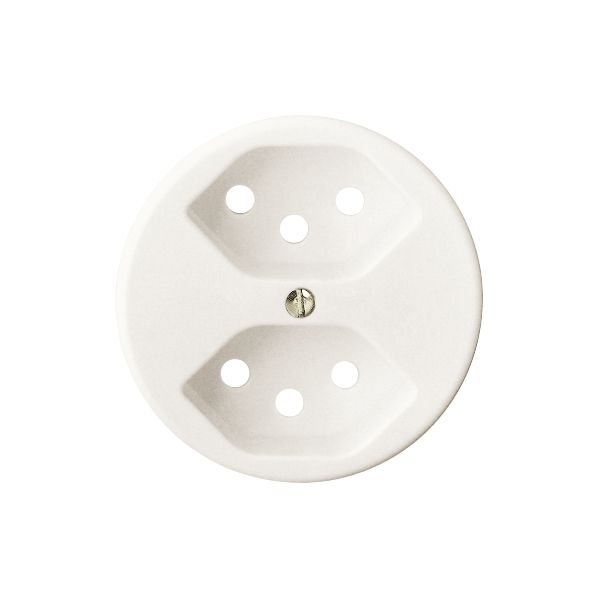 Kit frontal FH pour prise 2×T13 blanc