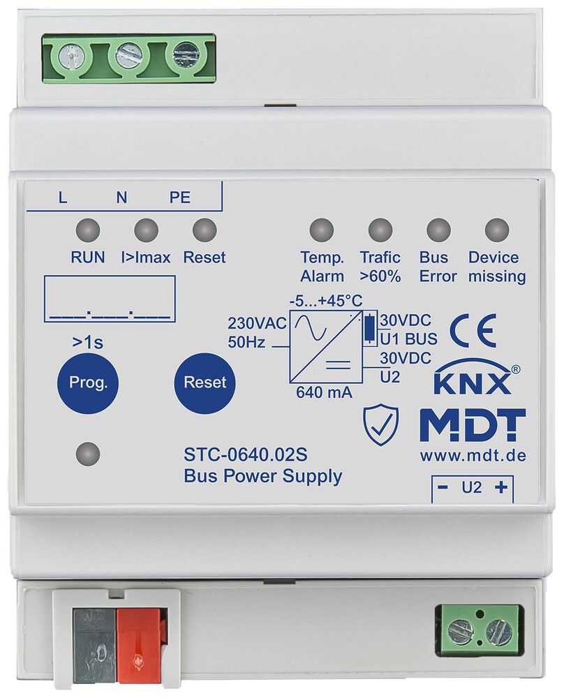 Alimentation KNX AMD MDT STC-0640.02S 29V 640mA 1 igne/inductan.d'arrêt 4UM