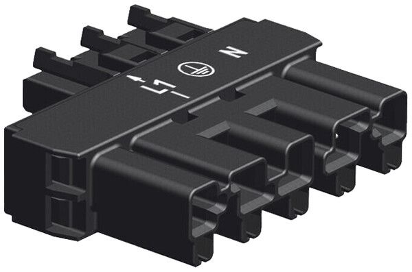 Distributeur intermédiaire WAGO WINSTA MIDI 5/3prises 1L codification A noir