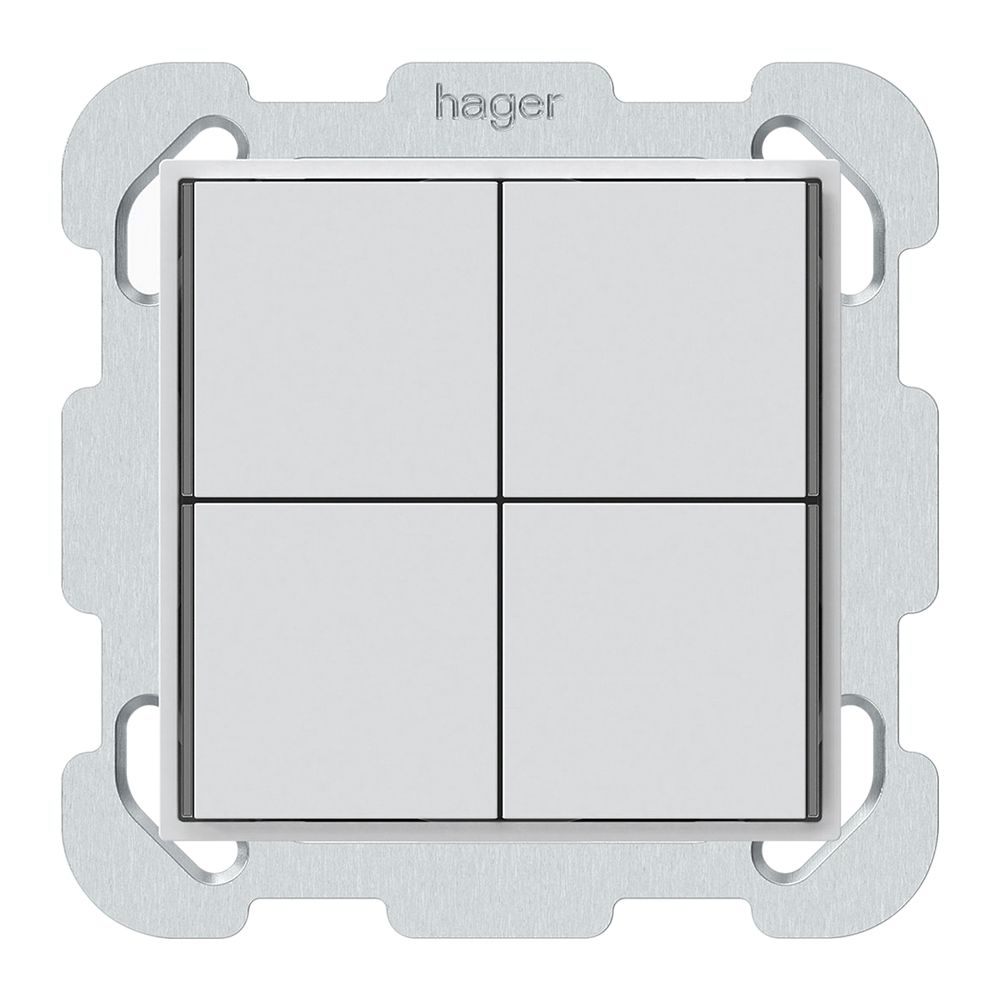 Poussoir KNX ENC KAL 4×touches 4×points actionnables LED blanc