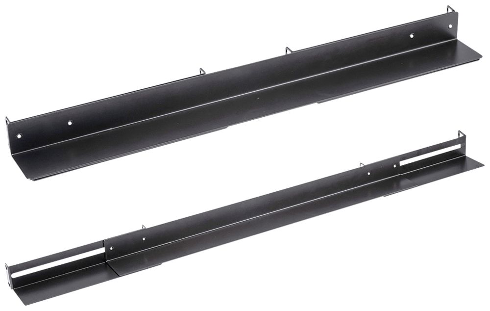 Gleitschiene 19" VALUE 1HE 610×62mm T=610…935mm max. 90kg Stahl schwarz 1 Paar