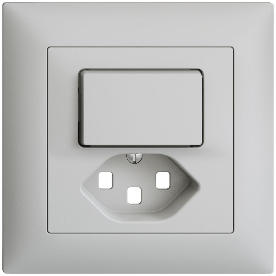 UP-Frontset EDIZIOdue T23 hellgrau 88×88mm seitlich leuchtend