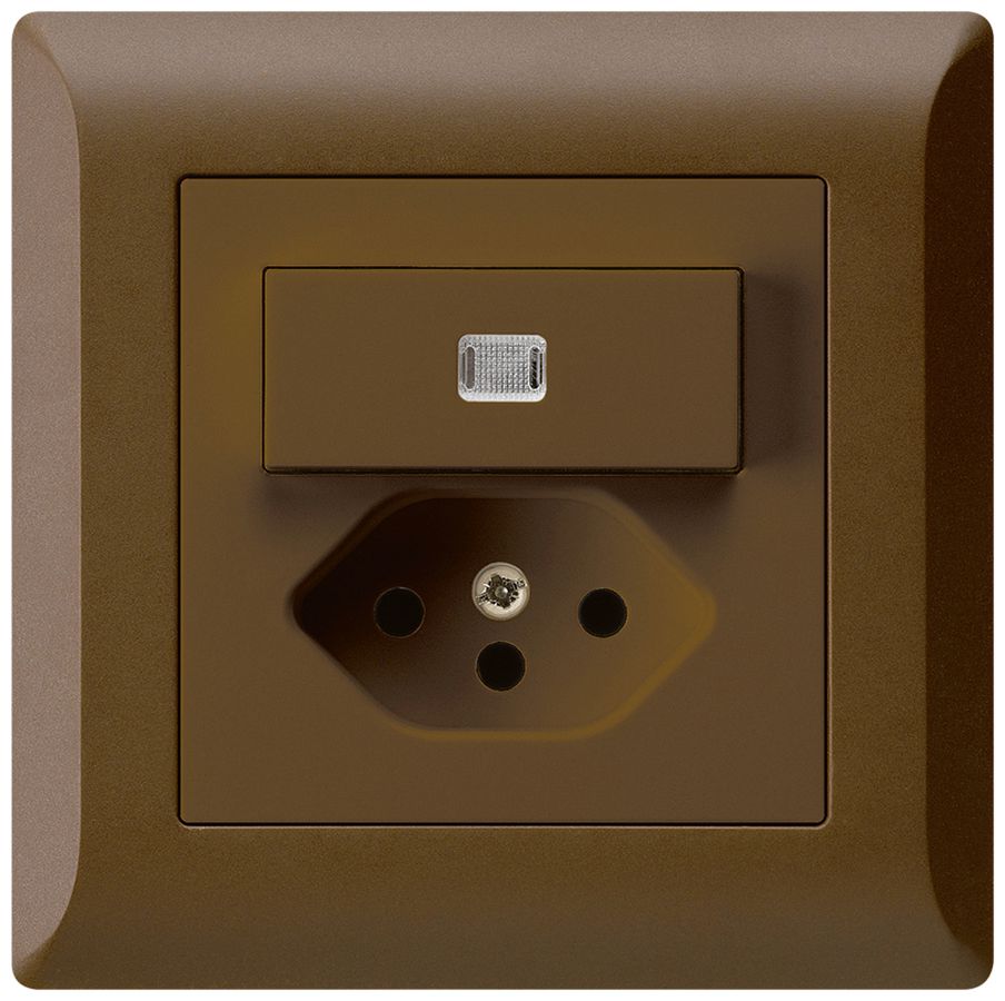 Combinazione luminosa INC A-R/1P+T13 kallysto.line marrone