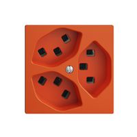 Presa EDIZIOdue 3×T23 arancione 16A, con morsetti innest.