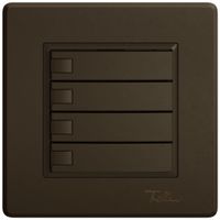 Poussoir KNX RGB ENC EDIZIO.liv SNAPFIX® capteur temp.s.LED 4× comm.1T br