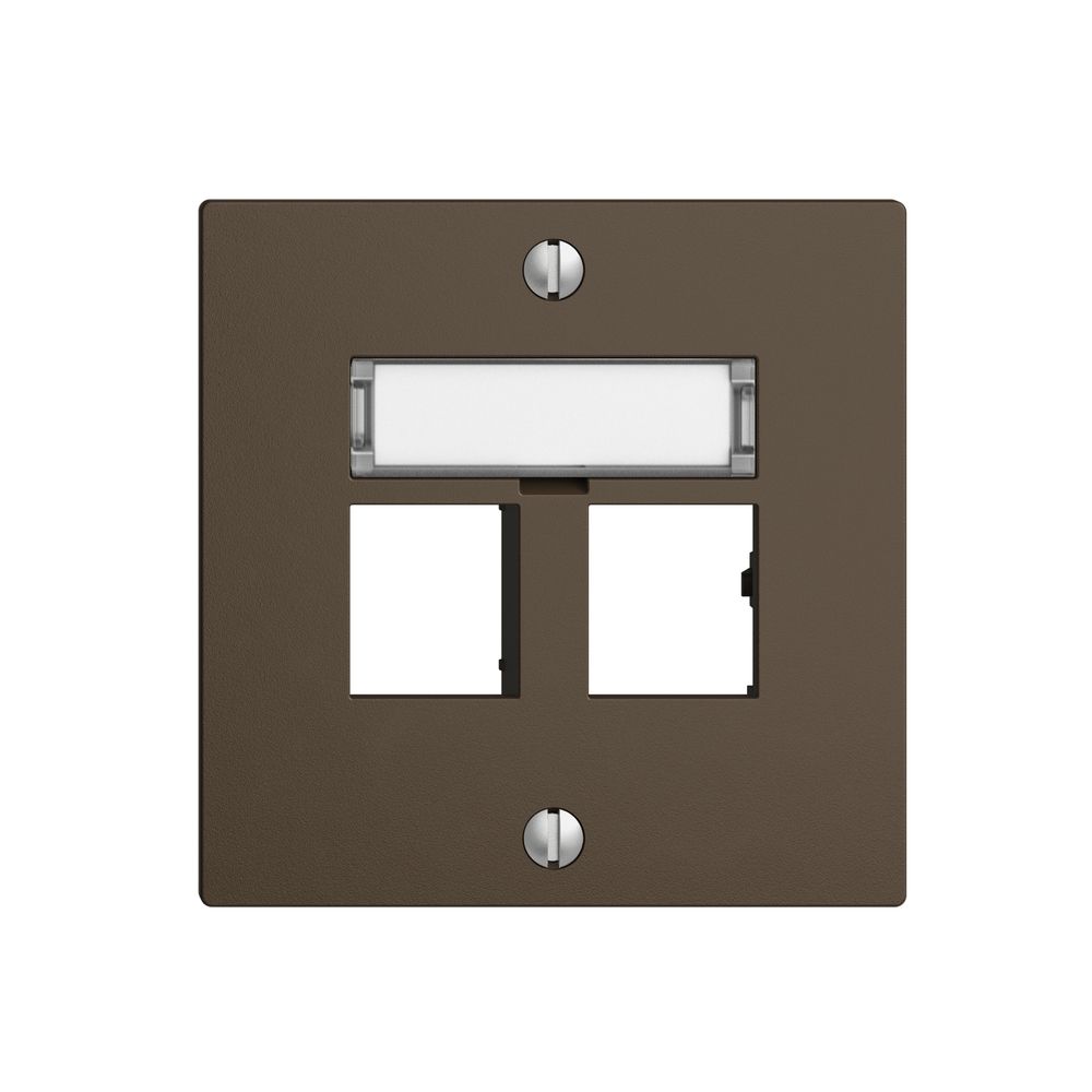 Kit de montage EDIZIOdue sortie droite, pour 2×RJ45 freenet, coffee