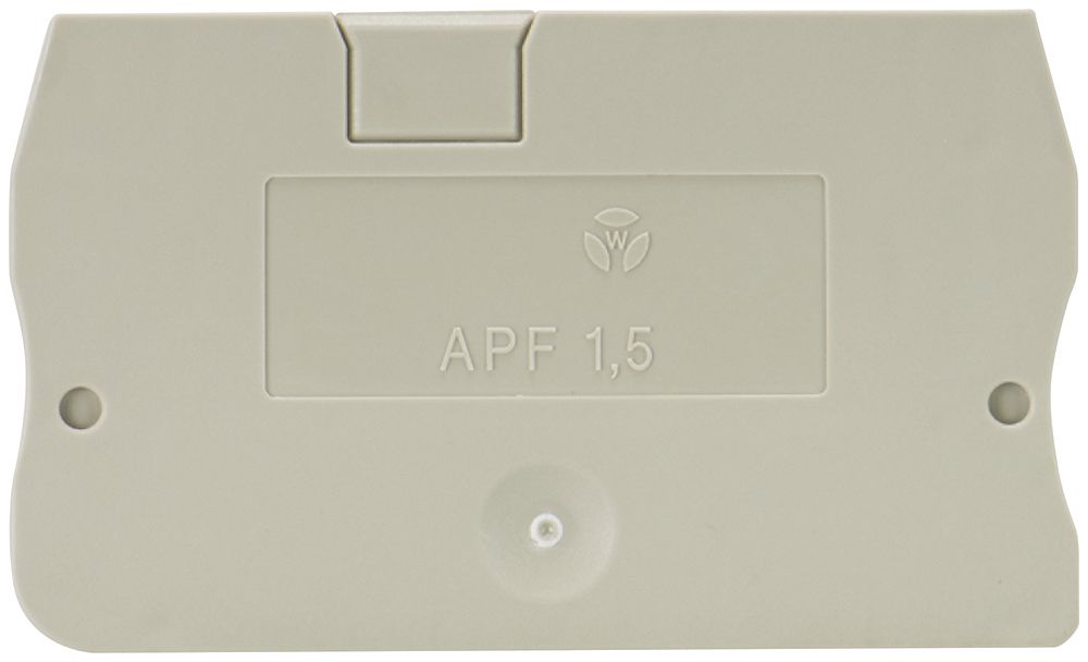 Paroi de fermeture Wieland APF, pour bornes de jonction WKF 1.5…, 48.6mm, gris