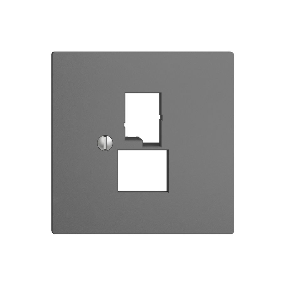 Frontplatte EDIZIOdue dunkelgrau für DSL-Breitband Dose