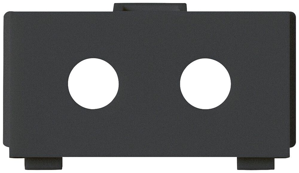Modulo multimedia M3 FO vuoto per 2 ST kallysto nero